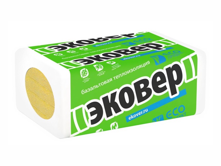 Утеплитель Эковер Кровля Низ 100 Клин 4,2% Эл. В. 1000х600х40/65 мм