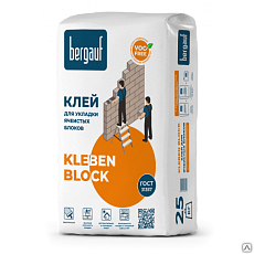 Bergauf Kleben Block Клей для укладки ячеистых блоков Зима 25 кг/56 шт